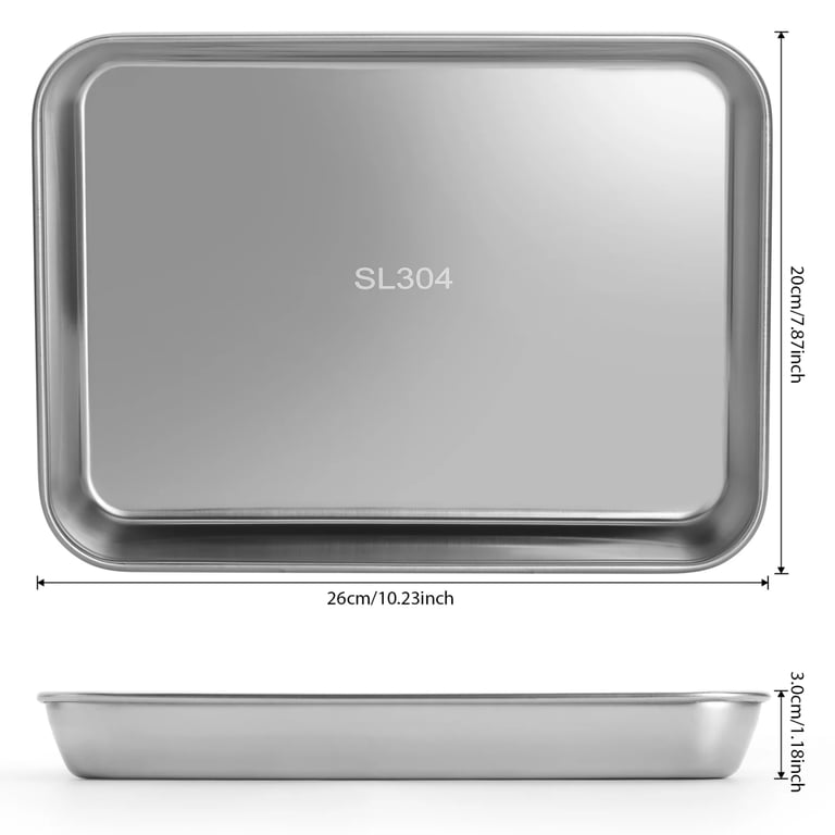 JMU 10.24" x 7.87" x 1.18" Flat Tray, 2/Pk