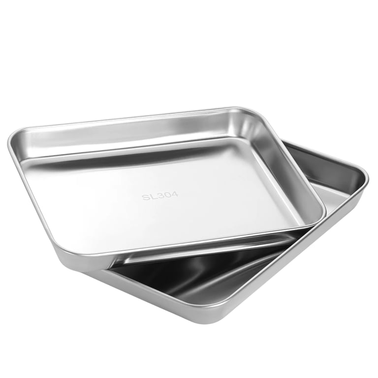 JMU 10.24" x 7.87" x 1.18" Flat Tray, 2/Pk