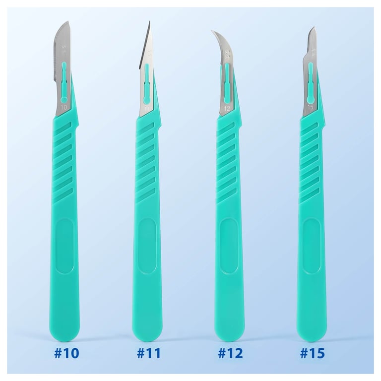 JMU #11 Disposable Scalpel, Green, Sterile, 10/Pk