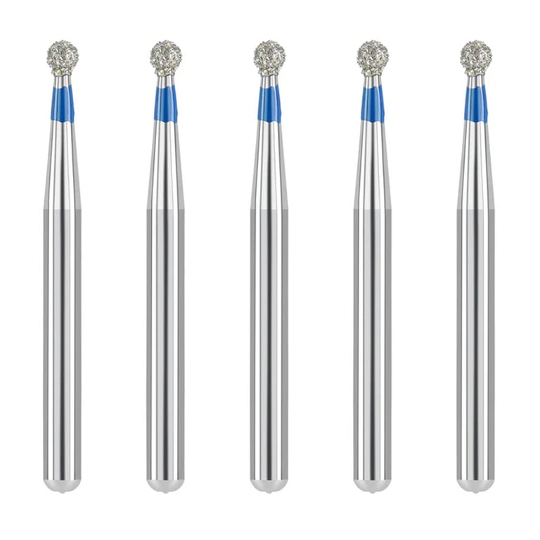 JMU Diamond Burs, FG #801-014M, Medium Grit, Round, 5/Pk. Made from high-quality materials