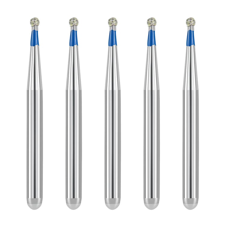 JMU Diamond Burs, FG #801-010M, Medium Grit, Round, 5/Pk. Made from high-quality materials