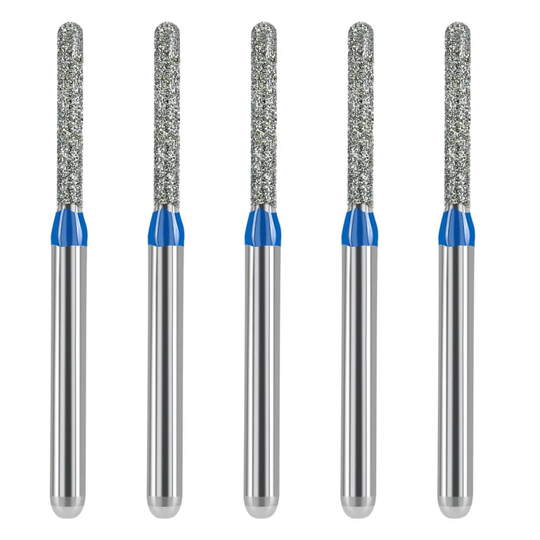 JMU Diamond Burs, FG #881-012M, Medium Grit, Round End Cylinder, 5/Pk. Made from high-quality