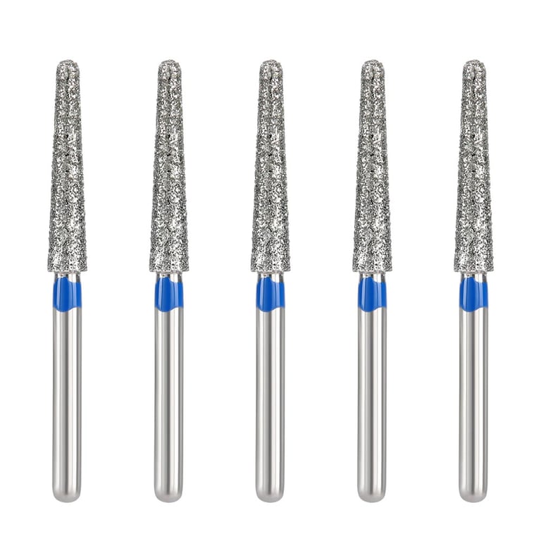 JMU Diamond Burs, FG #856L-020M, Medium Grit, Long Round End Taper, 5/Pk. Made from high-quality
