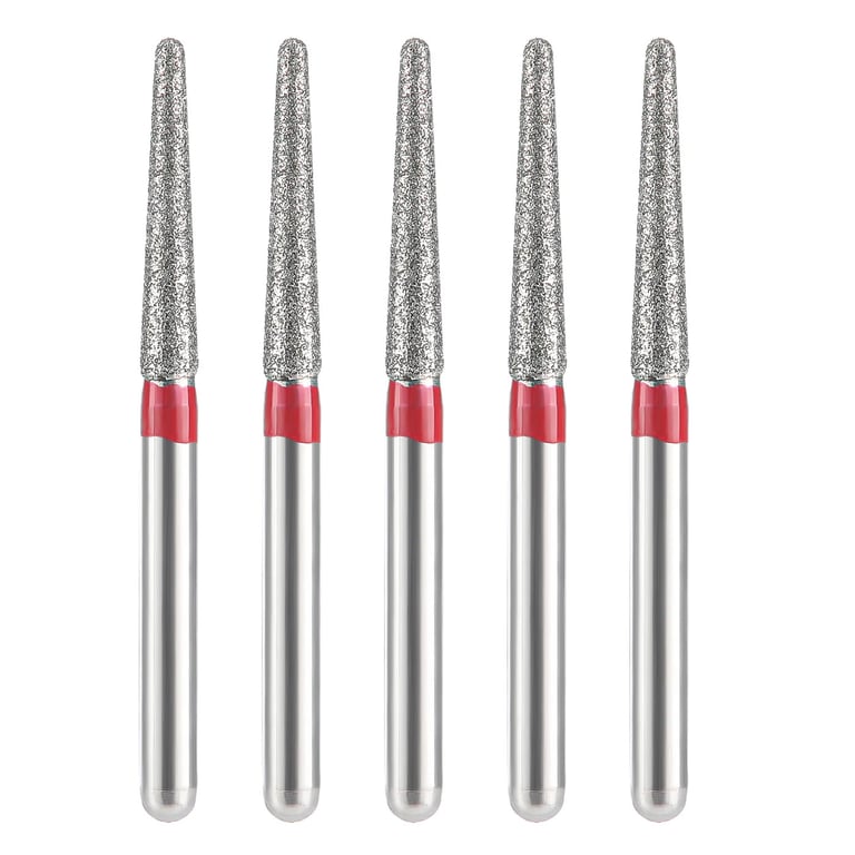 JMU Diamond Burs, FG #856-018F, Fine Grit, Round End Taper, 5/Pk. Made from high-quality