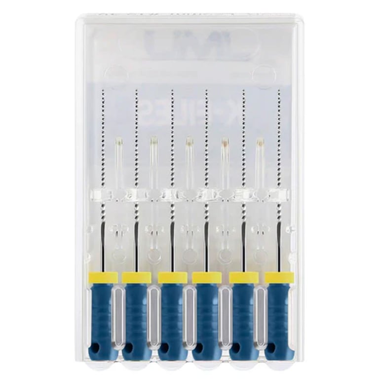 JMU Stainless Steel K-Files, 31mm, #30 Blue, 6/Pk. Designed for flexibility and fracture