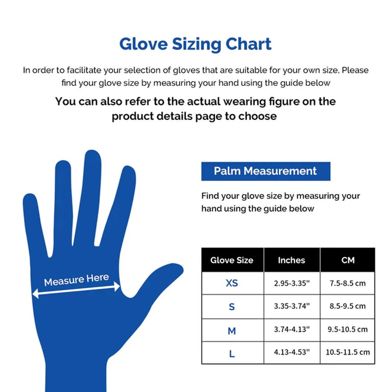 JMU Nitrile Exam Gloves, Powder Free, Small, Blue