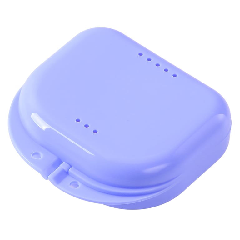 JMU 3.11 x 3.07 x 1.14in. Plastic Orthodontic Retainer Box, Light Purple, 150/Pk. Injection-molded