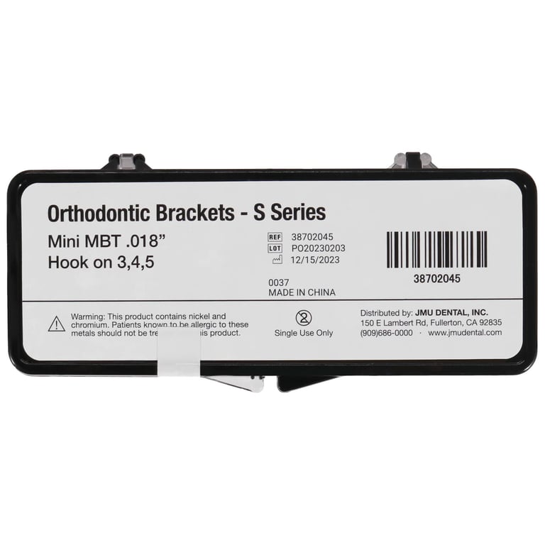 JMU Mini MBT Brackets, S Series (MIM), 0.018", 20