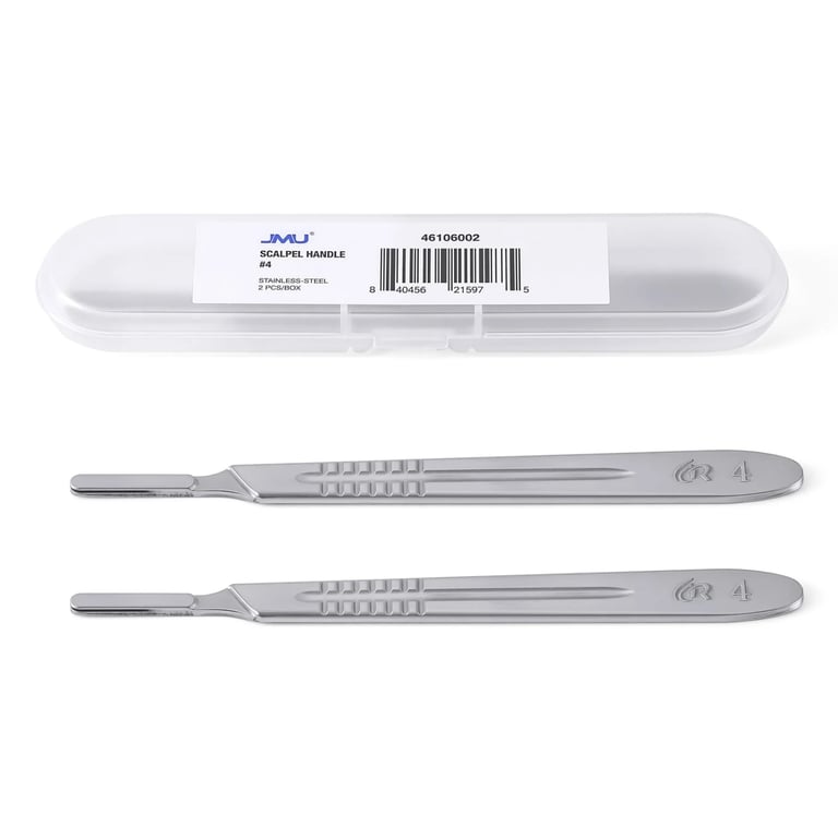 JMU #4 Scalpel Blade Handle with Scale, 2/Pk. Fits size 20, 21, 22, 23, 24, and 25 blades