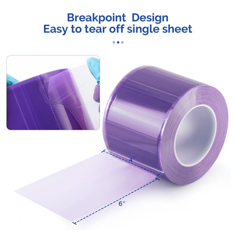JMU 4" x 6" Barrier Film, Purple, 1200/Sheets W/S