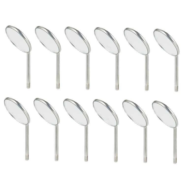 JMU #5 Mirror Heads, Glass, 12/Pk. Made of stainless steel and glass head, features firm welding