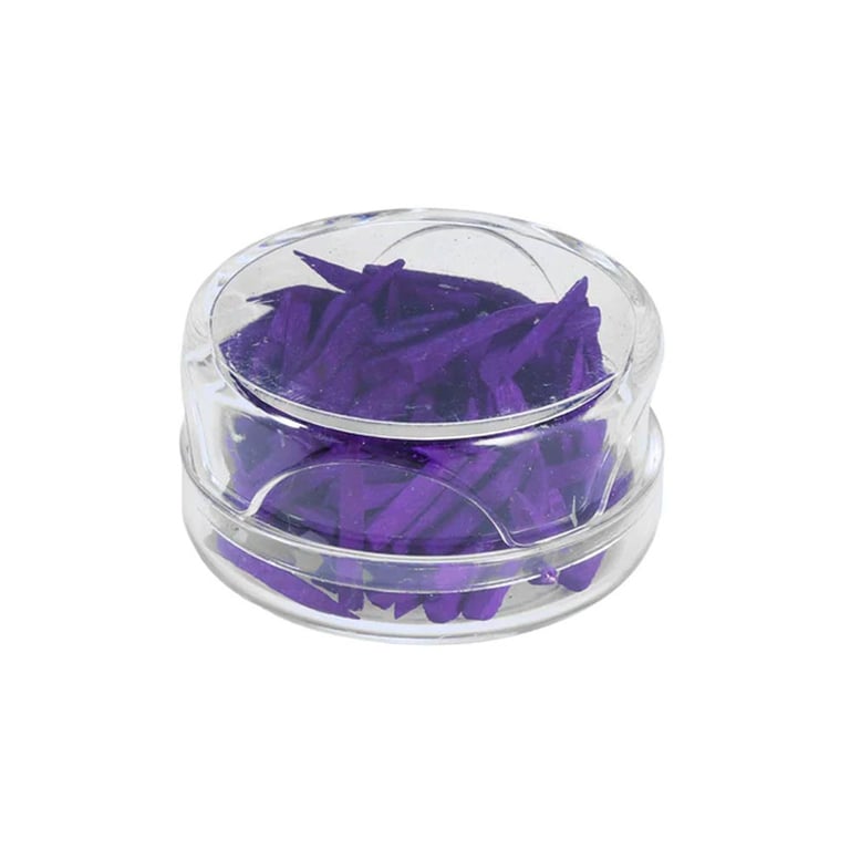 JMU Disposable Wooden Wedges, Purple, 2 x 2 x 15mm, 100/Jar. It is used to embed the adjacent