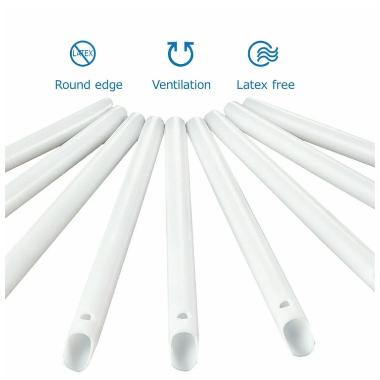 JMU 6" PVC High Volume Evacuation Tip, Rigid, Whi