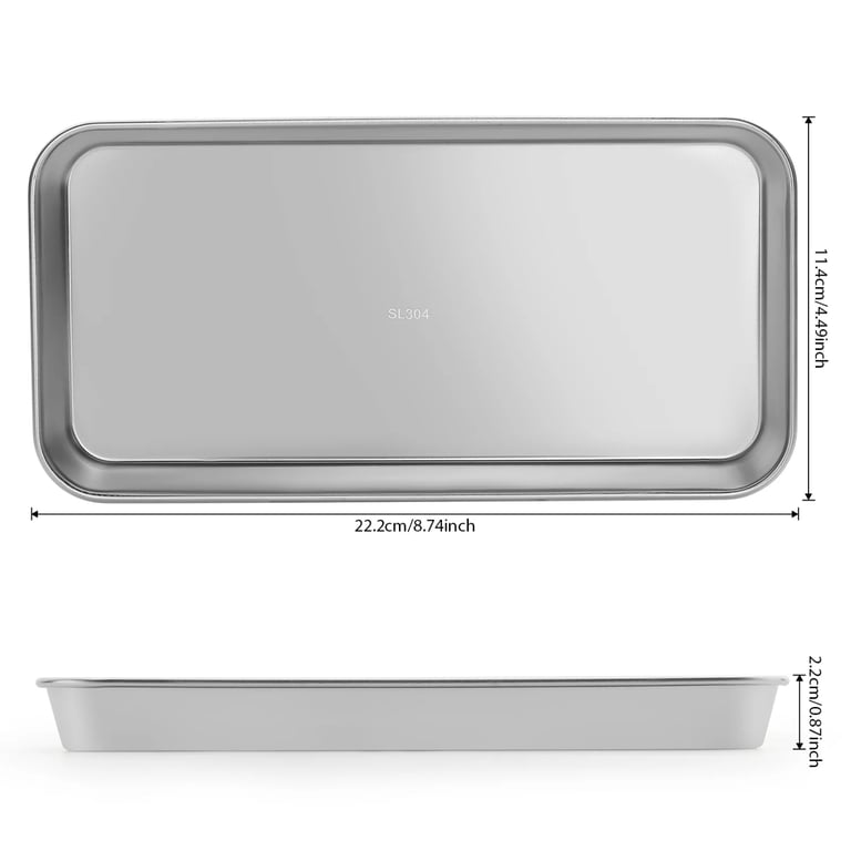 JMU 8.74" x 4.49" x 0.87" Flat Tray, 4/Pk
