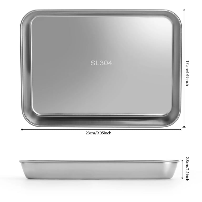 JMU 9.05" x 6.69" x 1.1" Flat Tray, 3/Pk