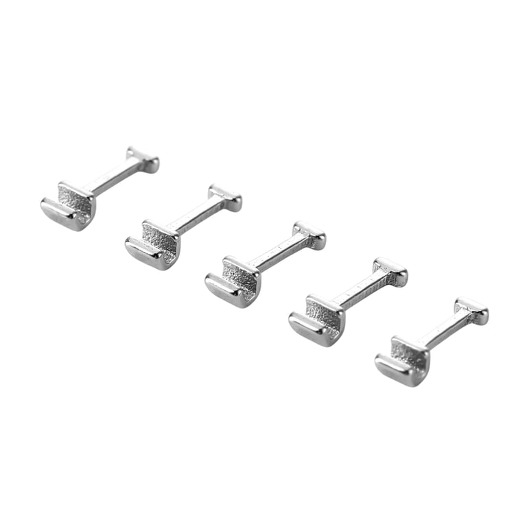 JMU Crimpable Hooks, Square, 4.0 mm, 10/Pk. Made from high-quality metal, medical stainless steel