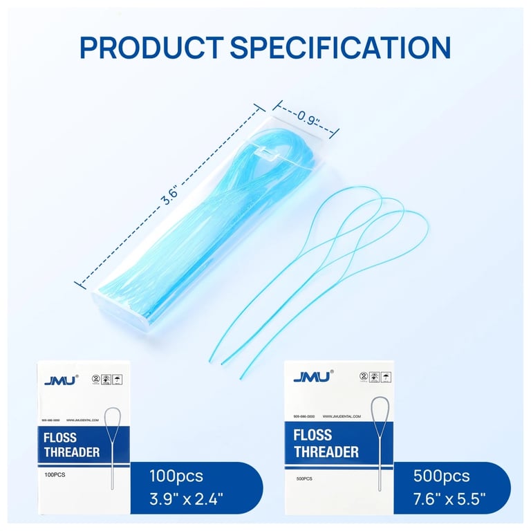 JMU Dental Floss Threader, 500/Pk