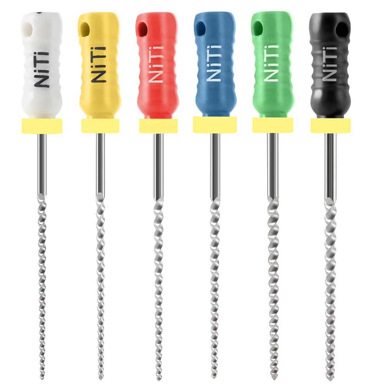 JMU K-Files, 25mm, #45-#80, Nickel Titanium, 6/Pk. Non-sterilized Packing. Hand use files