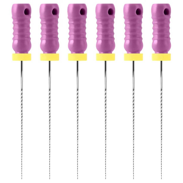 JMU Stainless Steel K-Files, 25mm, #10, 6/Pk. High quality hand use files with fixed plastic