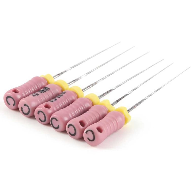 JMU C+Files, 25mm, #06, 6/Pk. Hand use files are mainly suitable for calcified and curved root
