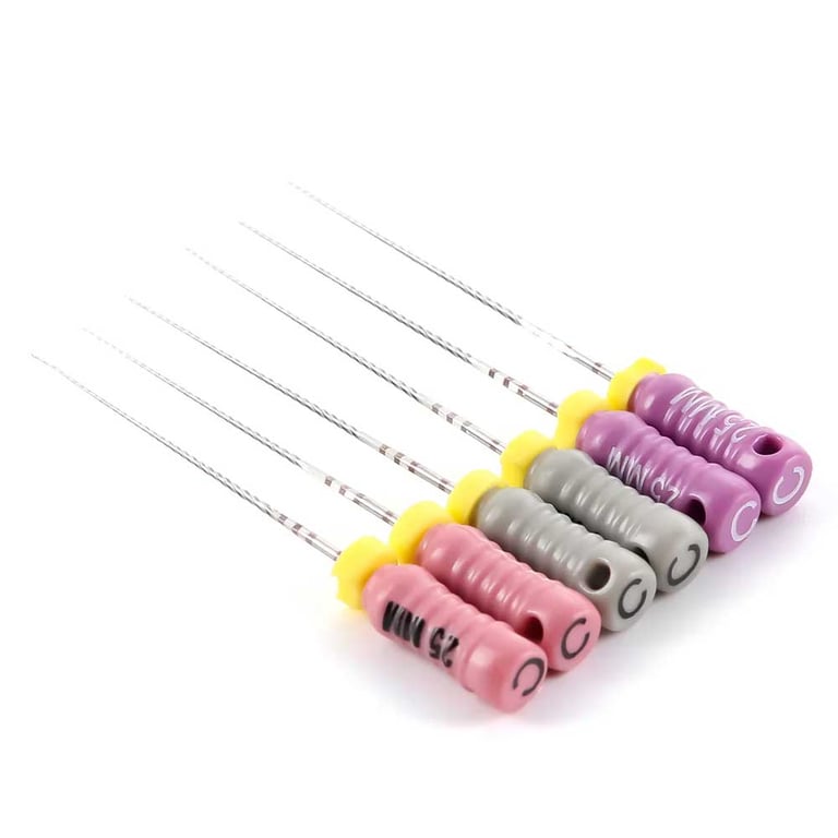 JMU C+Files, 25mm, #06/#08/#10, 6/Pk. Hand use files are mainly suitable for calcified and curved