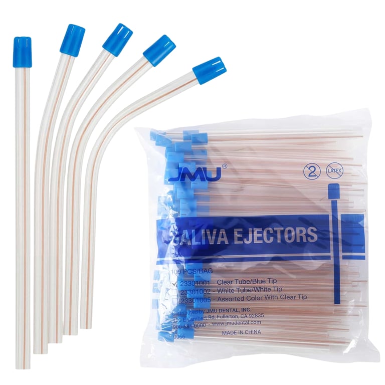 JMU Dental Saliva Ejectors with Wire-Reinforced T
