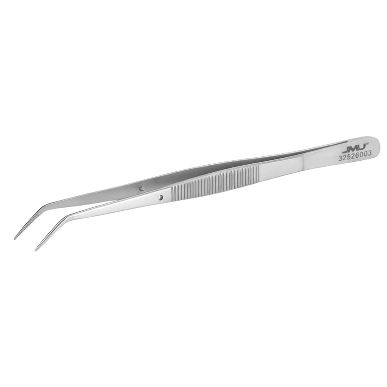 JMU 6" Cotton Dressing Pliers, 1/Pk. Made of stainless steel material and feature a ribbed grip
