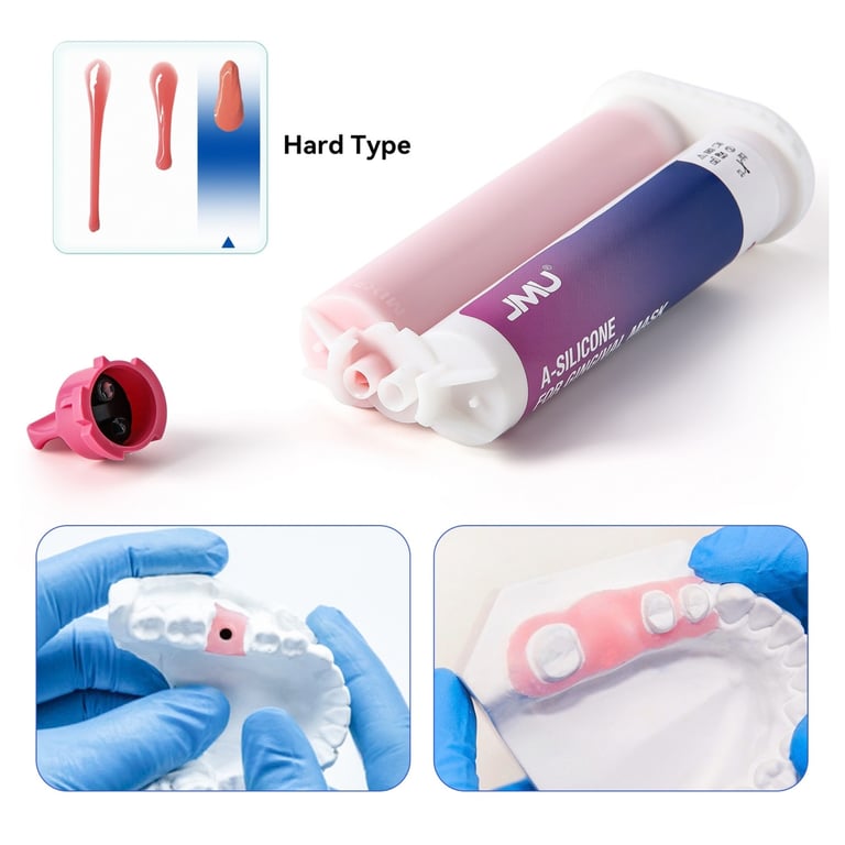 JMU Hard Type A-Silicone Gingival Mask Material, 