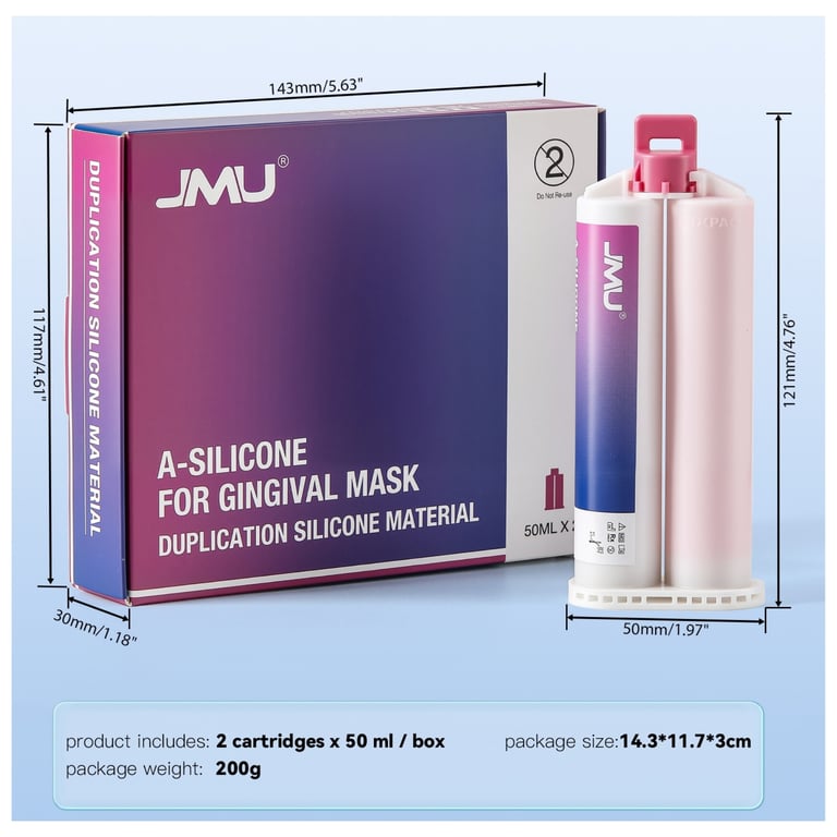 JMU Hard Type A-Silicone Gingival Mask Material, 