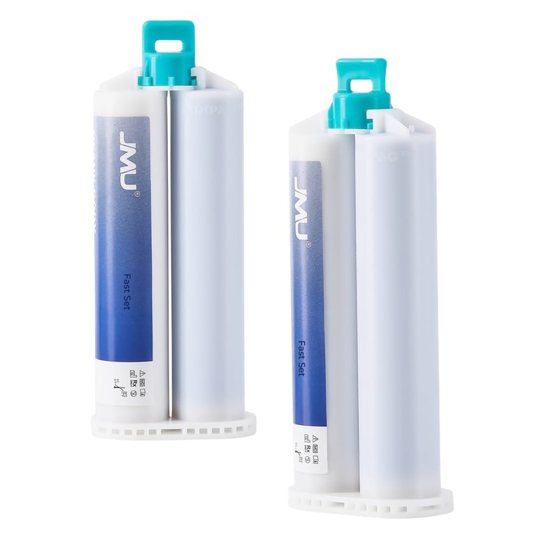 JMU Heavy Body VPS Impression Material, Fast Set, 50ml Cartridges, 4/Pk. Compounded for tray