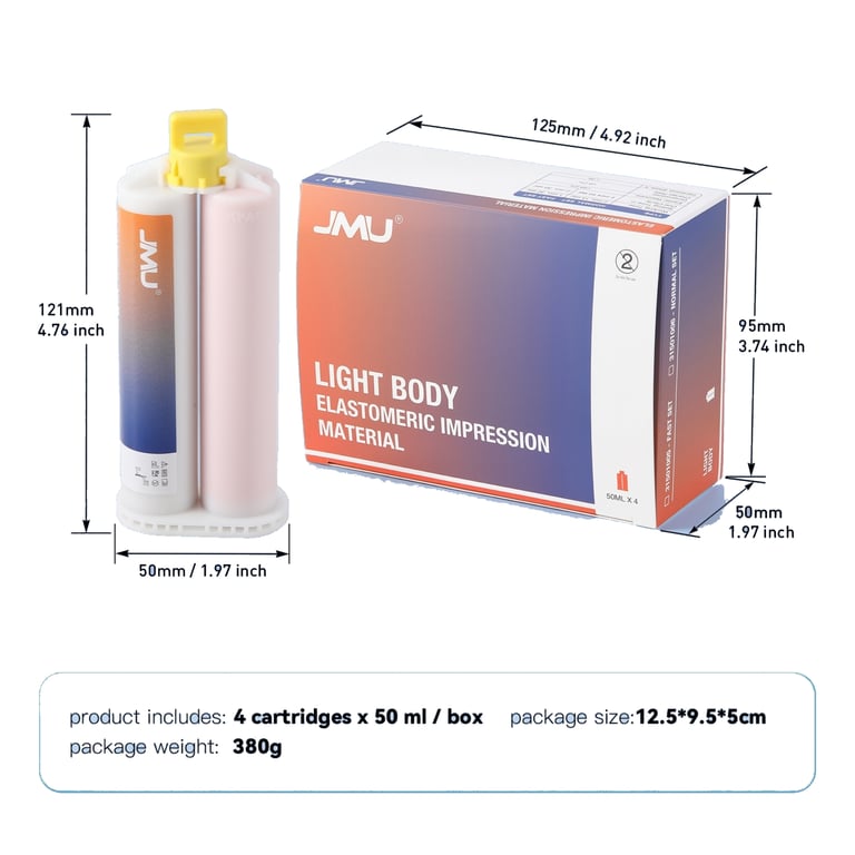 JMU Light Body VPS Impression Material, Fast Set,