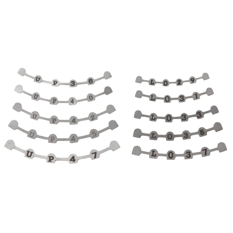 JMU Lingual Retainer Bonding Splints, U38#-47#, L29#-37#, 10/Pk. Made from high-quality metal