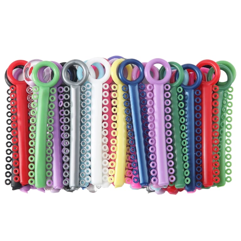 JMU Orthodontic Ligature Ties, Multi-Color, Latex-Free, 1040/Pk.Elastic ligature ties
