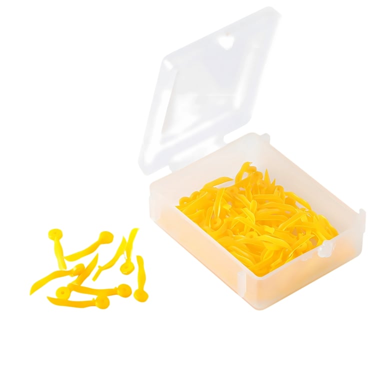 JMU Plastic Wedges, Medium - 17.8 x 2.45 mm, Yellow, 100/Pk. Disposable plastic wedges feature