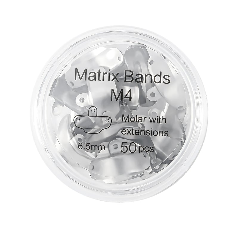JMU Sectional Matrix Bands, Size 6.5 mm Molar wit