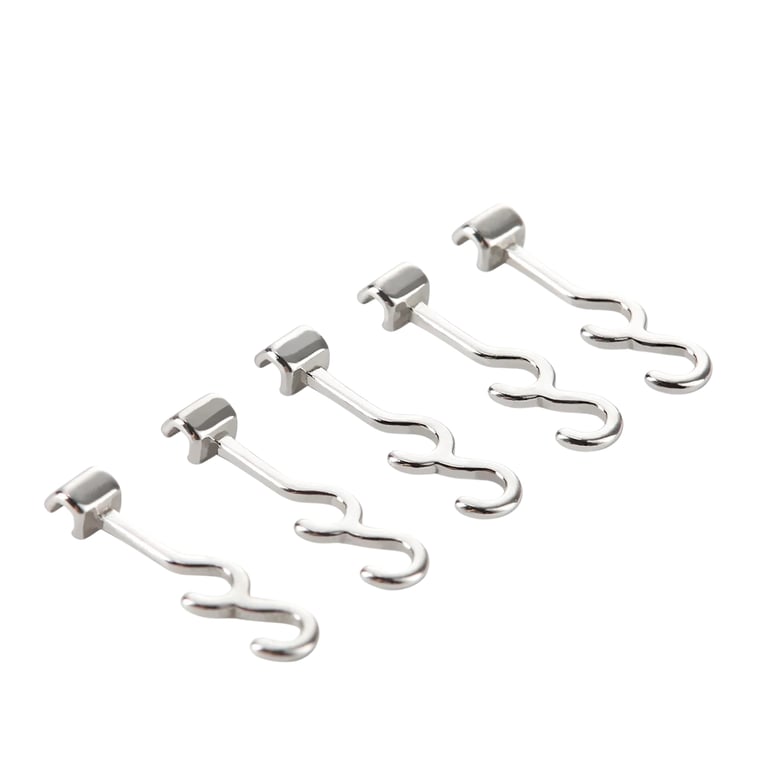 JMU Sliding Long Curved Crimpable Hooks, Left, 7 