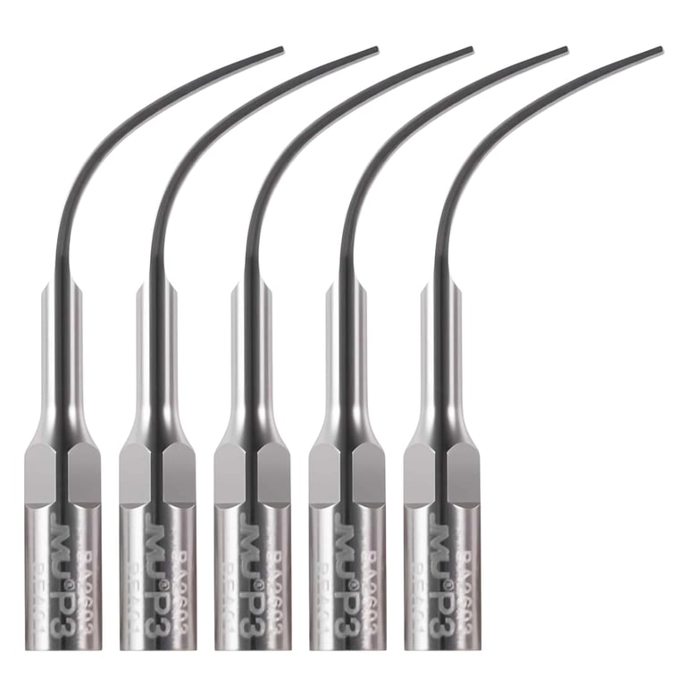 JMU Stainless Steel Ultrasonic Scaler Tip, P3, EMS/Woodpecker Compatible, 5/Pk. Removes deep