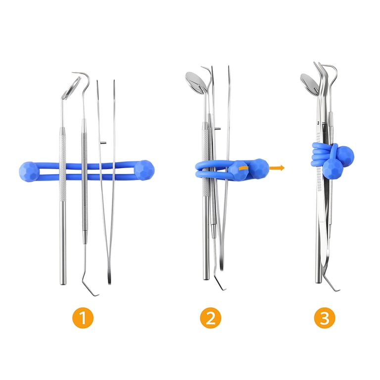 JMU 7.5cm Silicone Instrument Ties, Assorted, 6/Pk | Net32