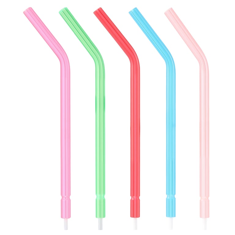 JMU Disposable Air Water Syringe Tips, Assorted Colors Tube with White Inner Core, 250/Pk