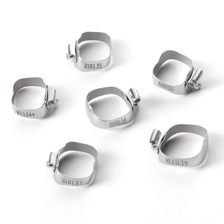 JMU 0.022" MBT 1st Molar Preweld Bands, #34-39, 20 Sets/Box. Each set includes UL, LL, UR, and LR