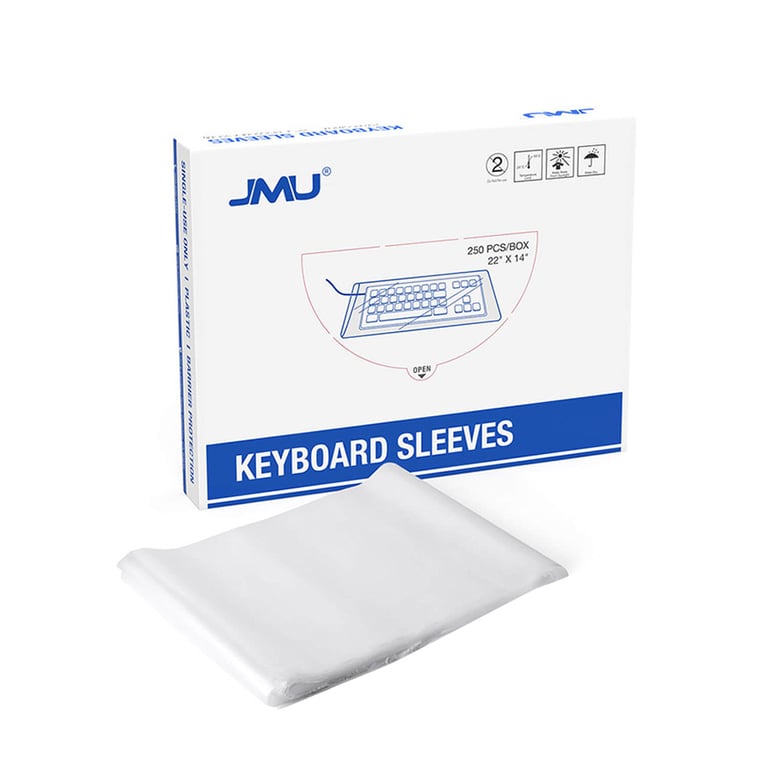 JMU 22" x 13.78" Keyboard Sleeves, Clear, 250/Pk