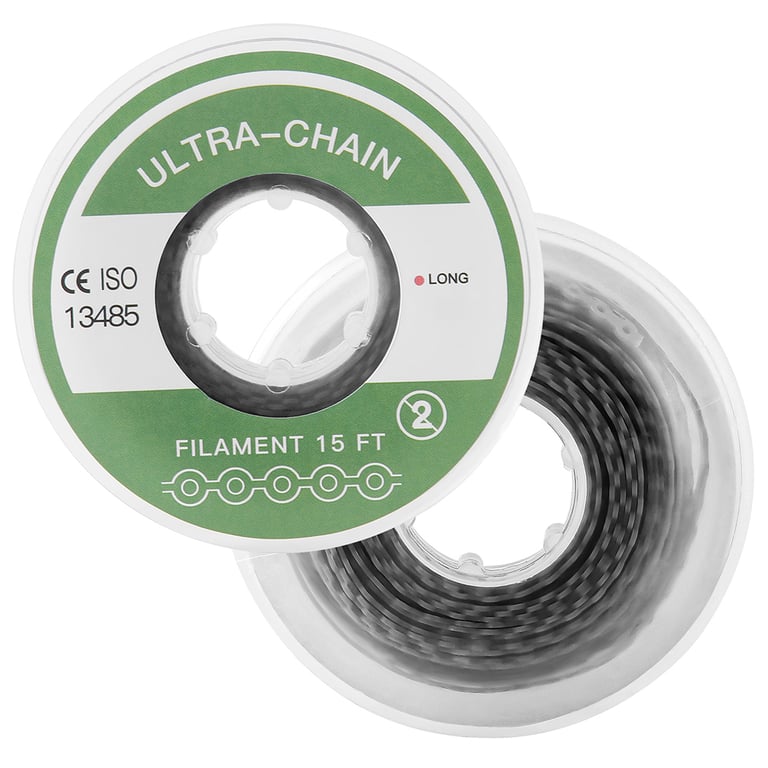 JMU 15ft Elastic Power Chain, Long, Black, 1/Pk. Resistant to fading, moisture, and oral fluids
