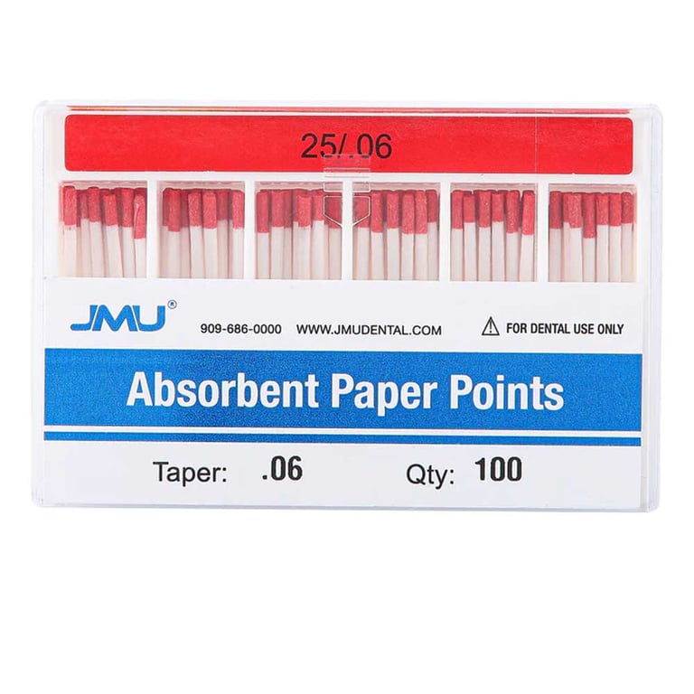 JMU #25 Absorbent Paper Points, .06 Taper, Color-