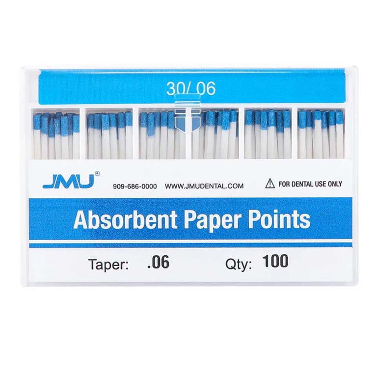 JMU #30 Absorbent Paper Points, .06 Taper, Color-