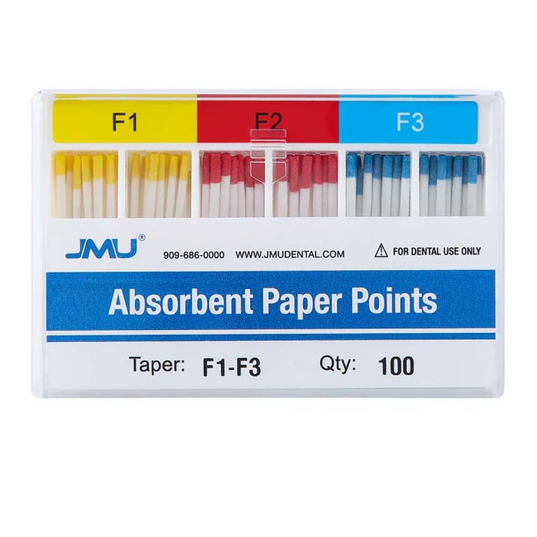 JMU #F1-F3 Asst Absorbent Paper Points, Color-Cod