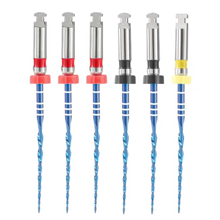 JMU NITI Rotary Files, 21mm, #25/#40/#50, RC-B Only Files, Blue, 6/Pk. Sterilized Packing