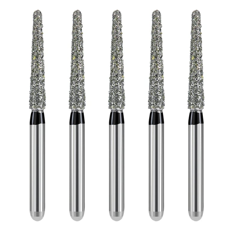 JMU FG #850-018SC Super Coarse Round End Taper Diamond Burs, 5/Pk. Made from high-quality