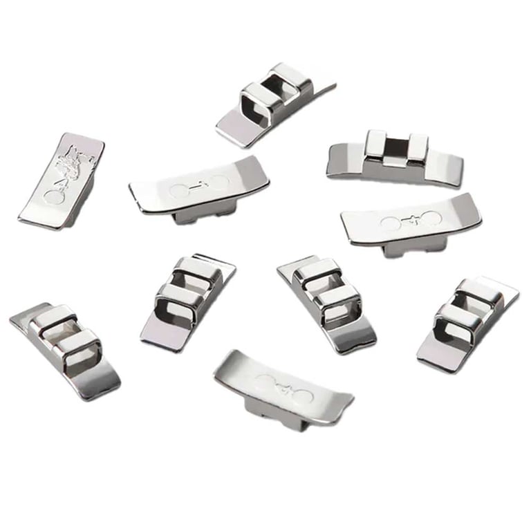 JMU Lingual Sheath, No Hooks, Stainless Steel, 10/Pk. Used to move and adjust the teeth, helping