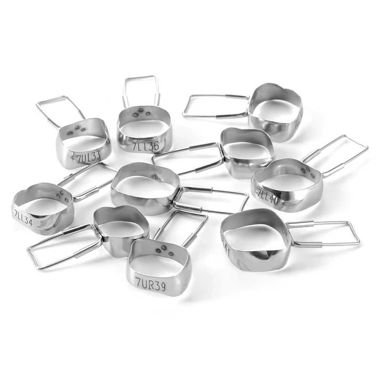 JMU 2nd Molar Space Maintainers, Sizes #32 - #41, 4/Set, 10 Sets/Box. Used to maintain spaces