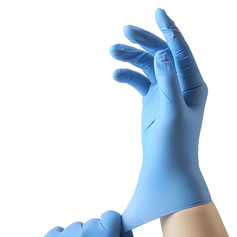 JMU Nitrile Exam Gloves, Powder Free, X-Large, Blue, 1200/Pk. Designed with latex-free